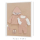 Conjunto de peto para bebé en rosa palo/crudo. Colección Hadas. Marca Paz Rodríguez. Temporada Invierno 2025.
