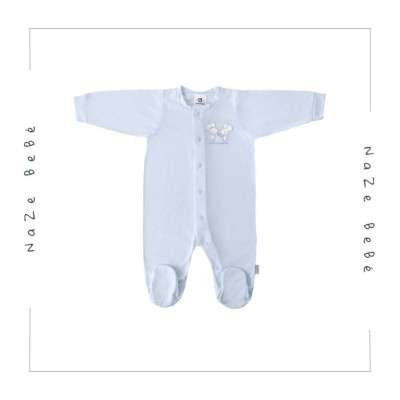 Pijama enterizo de tencel para bebé en dos colores. Colección Ratoncitos. Marca Cambrass. Temporada Verano 2024.