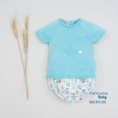 Conjunto ranita PÁJAROS y FLORES Pangasa Baby