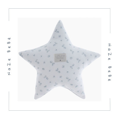 Cojín decorativo estrella en tres colores. Colección Flavia. Marca Uzturre. Nuevas Colecciones.