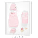 Pelele corto de verano para niña en color rosa tiza/blanco. Colección Linda. Marca Paz Rodríguez. Nueva Colección.
