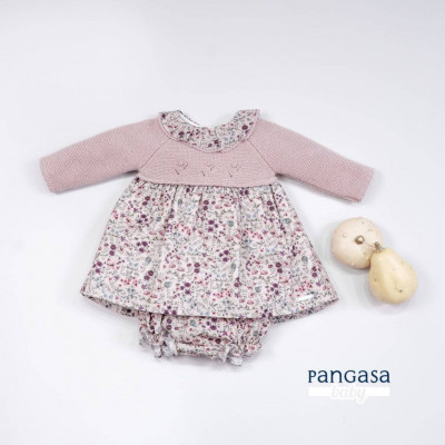Vestido con braga bebé niña VINTAGE Pangasa Baby