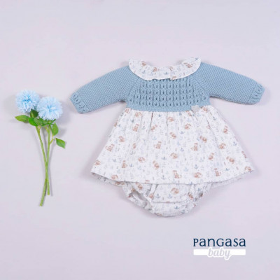Vestido con braga bebé niña ZAFIRO Pangasa Baby