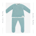 Conjunto polaina bebé niña SALVIA Paz Rodríguez