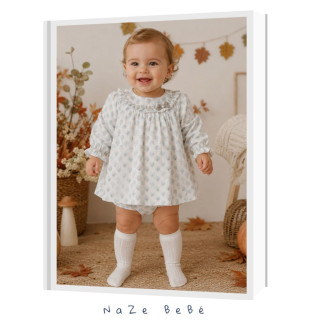 Vestido plumeti con braga bebé niña SOÑO Paz Rodríguez