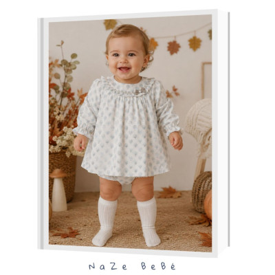 Vestido plumeti con braga bebé niña SOÑO Paz Rodríguez