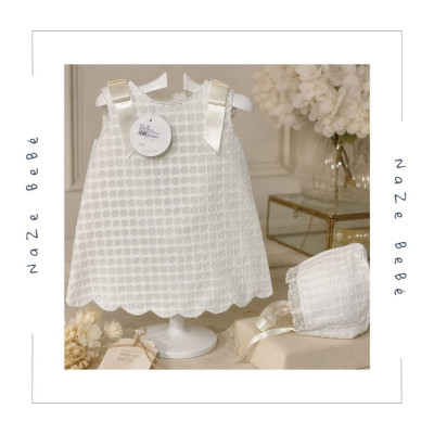 Vestido con capota bebé niña Juliana