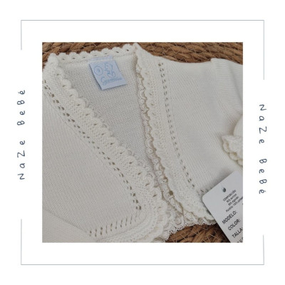 Chaqueta corta ceremonia bebé niña Artesanía Granlei