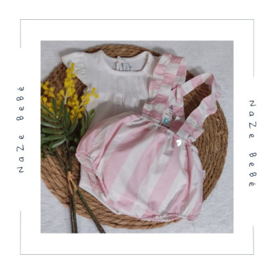 Conjunto braga tirantes bebé niña Cotton&Sugar