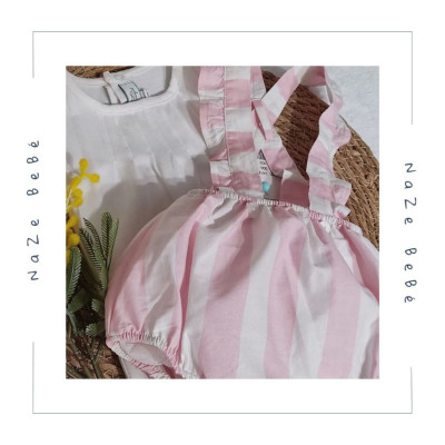 Conjunto braga tirantes bebé niña Cotton&Sugar