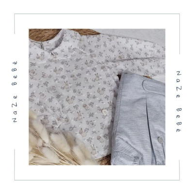 Conjunto pantalón corto bebé niño VAL Paz Rodríguez
