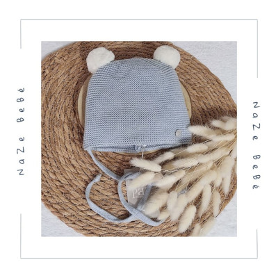 Gorro algodón pompones bebé ESENCIAL Paz Rodríguez