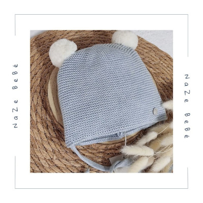 Gorro algodón pompones bebé ESENCIAL Paz Rodríguez