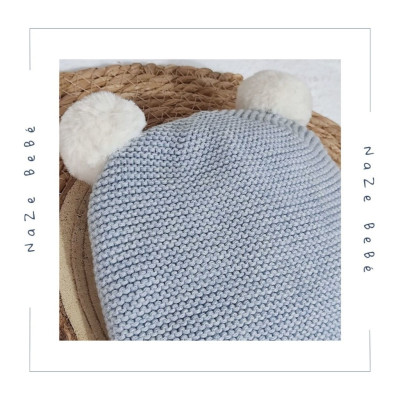 Gorro algodón pompones bebé ESENCIAL Paz Rodríguez