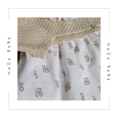 Vestido con braga bebé niña MEL Paz Rodríguez