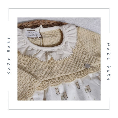 Vestido con braga bebé niña MEL Paz Rodríguez