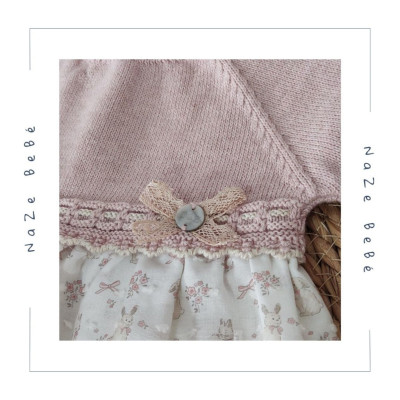 Vestido punto con braga bebé niña VAL Paz Rodríguez
