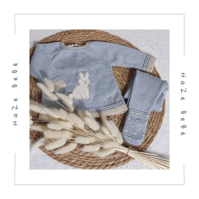 Conjunto polaina bebé niño VAL Paz Rodríguez