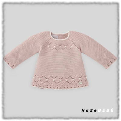 Conjunto polaina bebé niña PROMESA Paz Rodríguez.