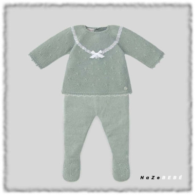 Conjunto polaina bebé niña APERTA Paz Rodríguez.
