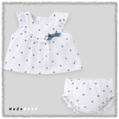 Vestido con braga bebé niña CEO Paz Rodríguez