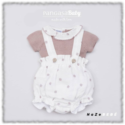 Conjunto peto braga bebé niña FRESAS Pangasa Baby