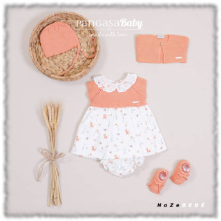 Vestido con braga bebé niña TIGRE Pangasa Baby.