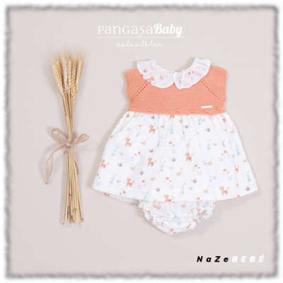 Vestido con braga bebé niña TIGRE Pangasa Baby.