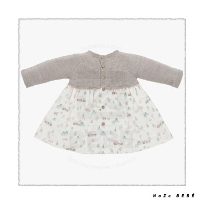 Vestido con braga bebé niña TAUPE Martín Aranda